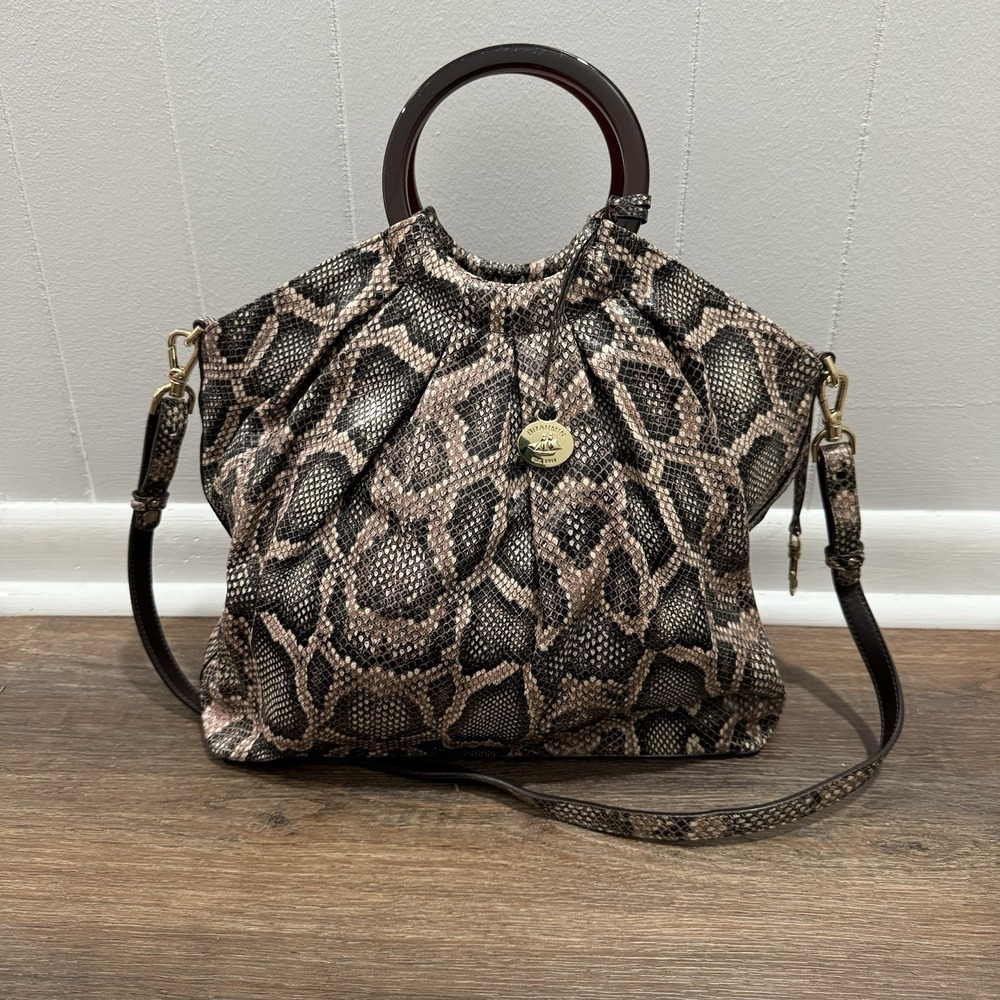 Brahmin Renata Animal Print‎ Leather Tote Bag Haiku Collection